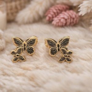 boucles d'oreilles dorées