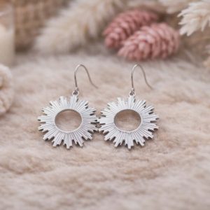 boucles d'oreilles argentées