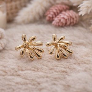 boucles d'oreilles dorées