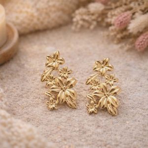 boucles d'oreilles dorées