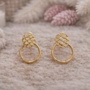 boucles d'oreilles dorées