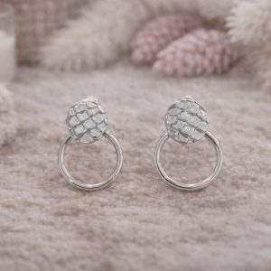 boucles d'oreilles argentées