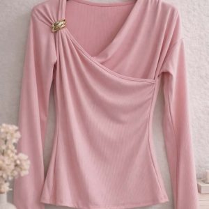 top manches longues rose