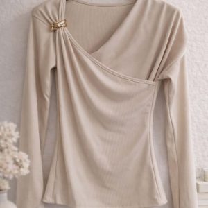 top manches longues beige
