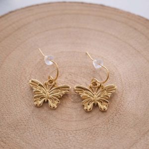 boucles d'oreilles dorées