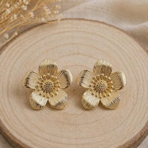 boucles d'oreilles dorées