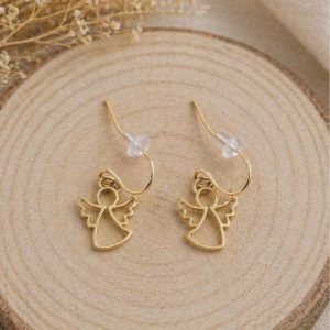 boucles d'oreilles dorées