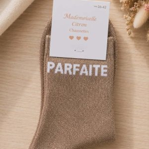 chaussettes à paillettes Parfaite taupe