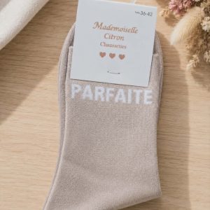 chaussettes à paillettes Parfaite beige