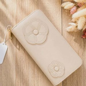 porte-feuille beige